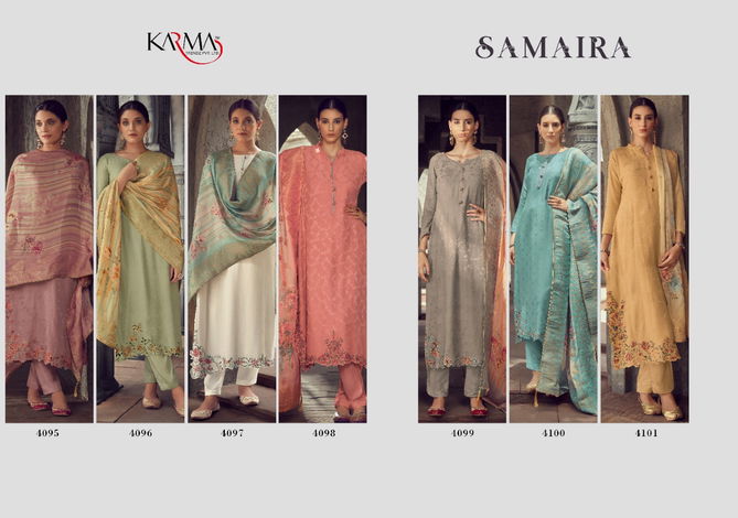 Karma Samaira 4095 Series Heavy Exclusive Wear Designer Salwar Kameez Collection